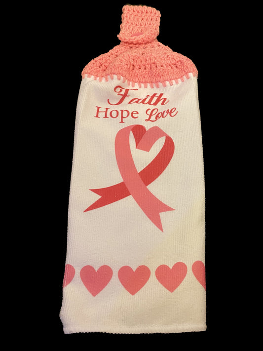 Breast Cancer Ribbon Kitchen Towel