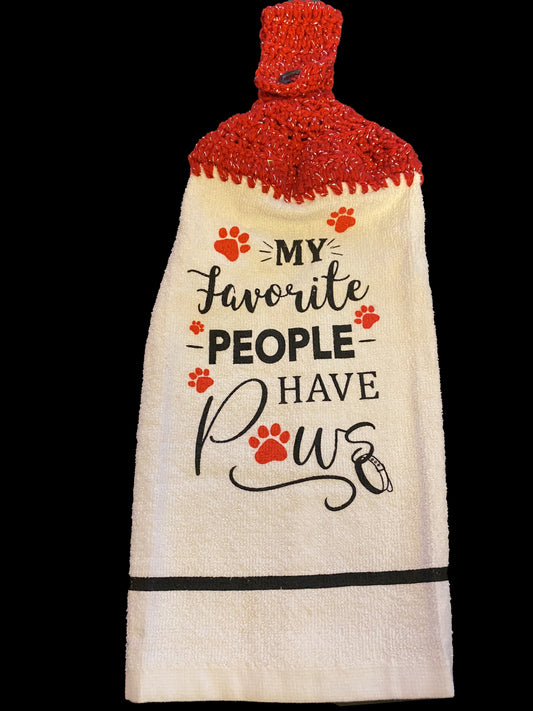 Favorite People Have Paws Kitchen Towel